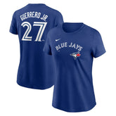 Vladimir Guerrero Jr. Toronto Blue Jays Nike Women's Cooperstown Collection Fuse Name & Number T-Shirt - MLB