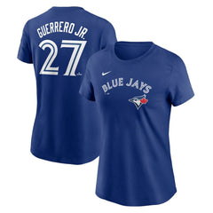 Vladimir Guerrero Jr. Toronto Blue Jays Nike Women's Cooperstown Collection Fuse Name & Number T-Shirt - MLB
