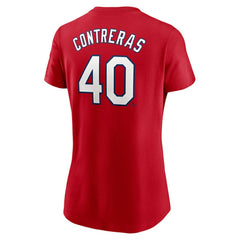 Willson Contreras St. Louis Cardinals Nike Women's Cooperstown Collection Fuse Name & Number T-Shirt - MLB