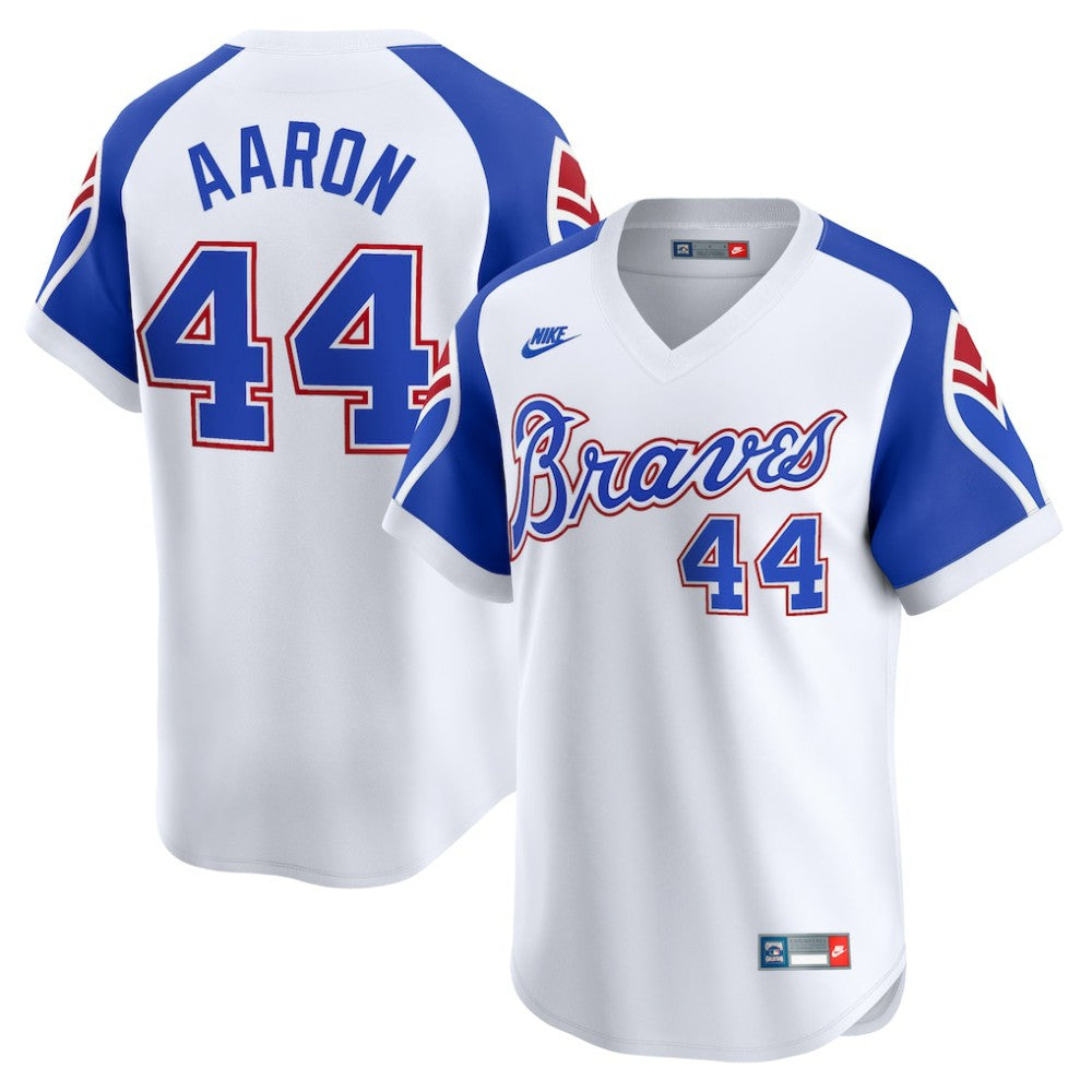 Hank Aaron Atlanta Braves Nike Throwback Cooperstown Limited Jersey - MLB