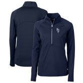 Kansas City Royals Cutter & Buck Women's City Connect Adapt Eco Knit Stretch Recycled Half-Zip Pullover Top - MLB
