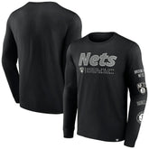 Brooklyn Nets Baseline Long Sleeve T-Shirt Black - NBA