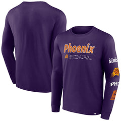 Phoenix Suns Baseline Long Sleeve T-Shirt Purple - NBA