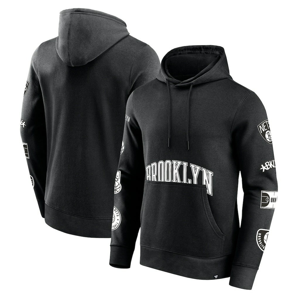 Brooklyn Nets Home Court Pullover Hoodie Black - NBA
