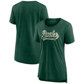 Milwaukee Bucks Women's League Leader Tri-Blend T-Shirt Hunter Green - NBA
