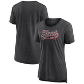Miami Heat Women's League Leader Tri-Blend T-Shirt Heather Charcoal - NBA