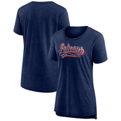New Orleans Pelicans Women's League Leader Tri-Blend T-Shirt Heather Navy - NBA