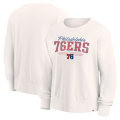 Philadelphia 76ers Women's Close the Game Pullover Sweatshirt Cream - NBA