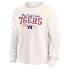 Philadelphia 76ers Women's Close the Game Pullover Sweatshirt Cream - NBA