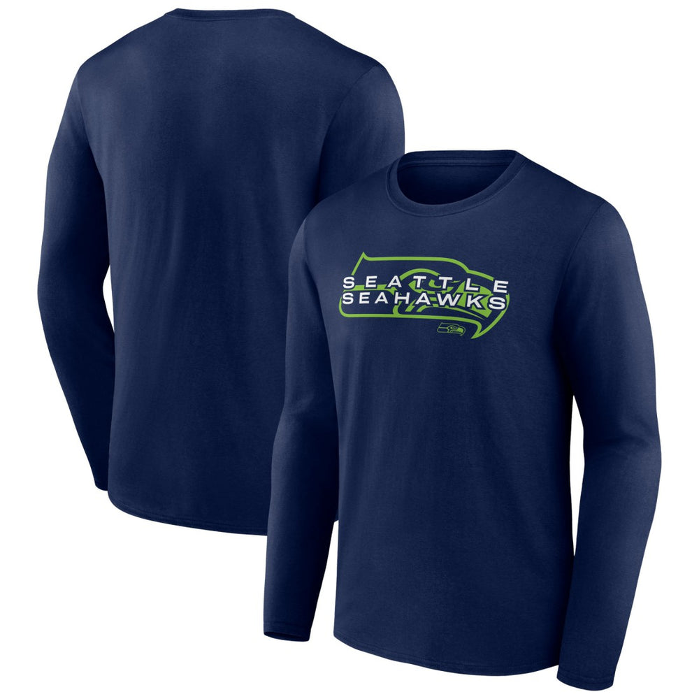 Seattle Seahawks Advance to Victory Long Sleeve T-Shirt College Navy | NFL