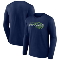 Seattle Seahawks Advance to Victory Long Sleeve T-Shirt College Navy | NFL