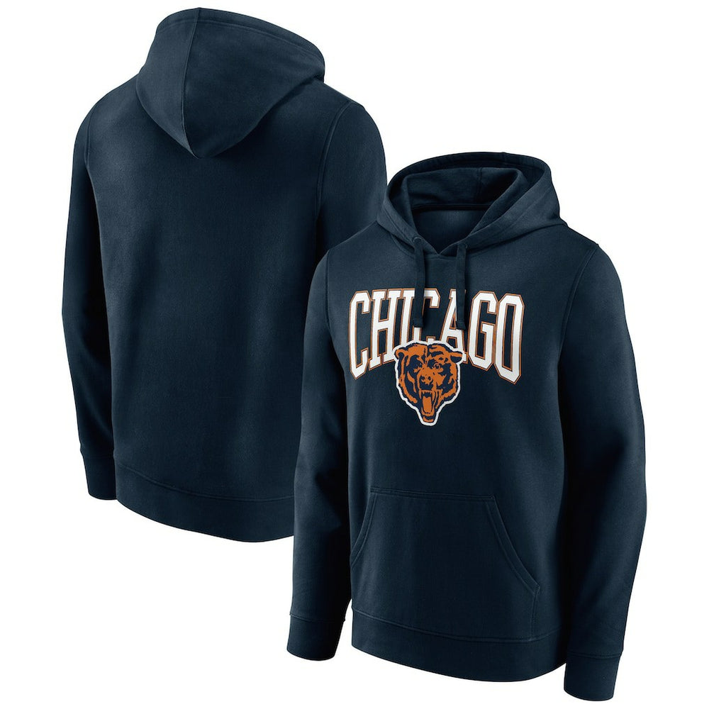 Chicago Bears Gridiron Classics Campus Standard Pullover Hoodie Navy | NFL