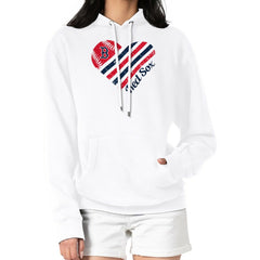 Boston Red Sox G-III 4Her by Carl Banks Women's Heart Fleece Pullover Hoodie - MLB