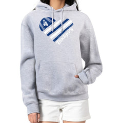 Los Angeles Dodgers G-III 4Her by Carl Banks Women's Heart Fleece Pullover Hoodie - MLB