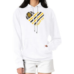 San Diego Padres G-III 4Her by Carl Banks Women's Heart Fleece Pullover Hoodie - MLB