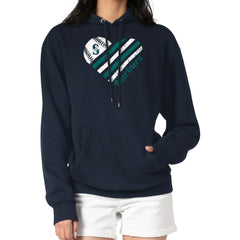 Seattle Mariners G-III 4Her by Carl Banks Women's Heart Fleece Pullover Hoodie - MLB