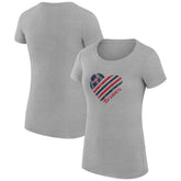 Atlanta Braves G-III 4Her by Carl Banks Women's Super-Slim Fit Lightweight Heart Graphic T-Shirt - MLB