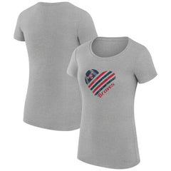 Atlanta Braves G-III 4Her by Carl Banks Women's Super-Slim Fit Lightweight Heart Graphic T-Shirt - MLB