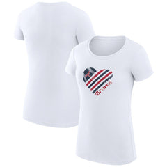 Atlanta Braves G-III 4Her by Carl Banks Women's Super-Slim Fit Lightweight Heart Graphic T-Shirt - MLB