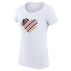 Baltimore Orioles G-III 4Her by Carl Banks Women's Super-Slim Fit Lightweight Heart Graphic T-Shirt - MLB