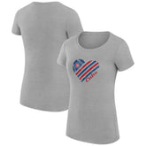 Chicago Cubs G-III 4Her by Carl Banks Women's Super-Slim Fit Lightweight Heart Graphic T-Shirt - MLB