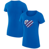Chicago Cubs G-III 4Her by Carl Banks Women's Super-Slim Fit Lightweight Heart Graphic T-Shirt - MLB