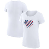 Chicago Cubs G-III 4Her by Carl Banks Women's Super-Slim Fit Lightweight Heart Graphic T-Shirt - MLB