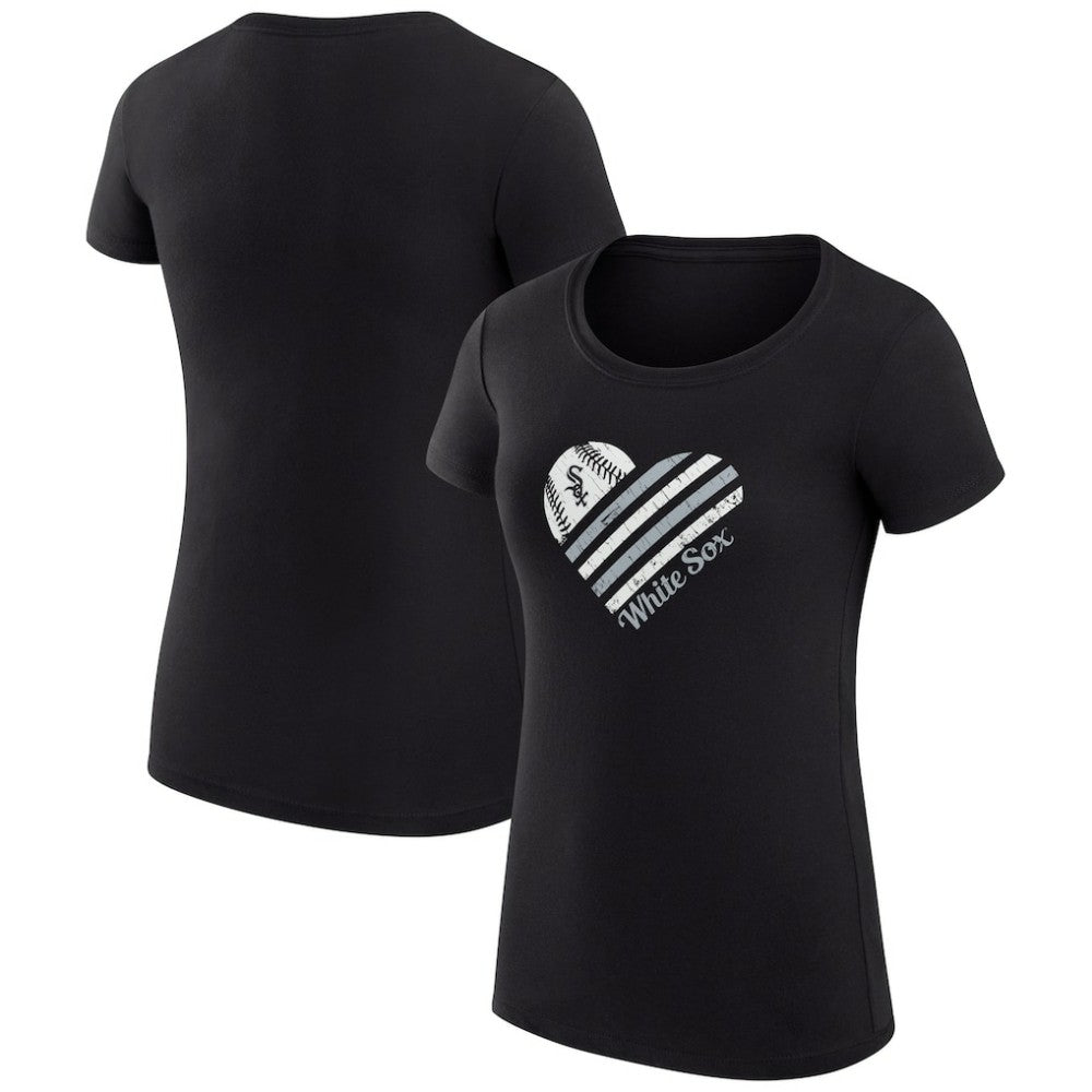 Chicago White Sox G-III 4Her by Carl Banks Women's Super-Slim Fit Lightweight Heart Graphic T-Shirt - MLB
