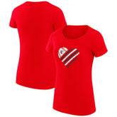 Cleveland Guardians G-III 4Her by Carl Banks Women's Super-Slim Fit Lightweight Heart Graphic T-Shirt - MLB