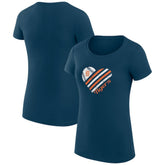 Detroit Tigers G-III 4Her by Carl Banks Women's Super-Slim Fit Lightweight Heart Graphic T-Shirt - MLB