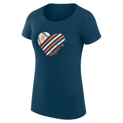 Detroit Tigers G-III 4Her by Carl Banks Women's Super-Slim Fit Lightweight Heart Graphic T-Shirt - MLB