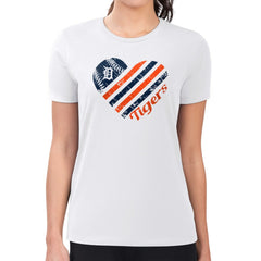 Detroit Tigers G-III 4Her by Carl Banks Women's Super-Slim Fit Lightweight Heart Graphic T-Shirt - MLB
