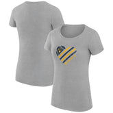 Milwaukee Brewers G-III 4Her by Carl Banks Women's Super-Slim Fit Lightweight Heart Graphic T-Shirt - MLB
