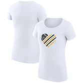 Milwaukee Brewers G-III 4Her by Carl Banks Women's Super-Slim Fit Lightweight Heart Graphic T-Shirt - MLB