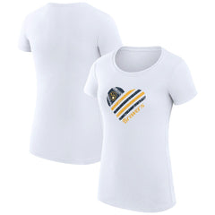 Milwaukee Brewers G-III 4Her by Carl Banks Women's Super-Slim Fit Lightweight Heart Graphic T-Shirt - MLB