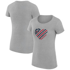 Minnesota Twins G-III 4Her by Carl Banks Women's Super-Slim Fit Lightweight Heart Graphic T-Shirt - MLB