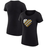 Athletics G-III 4Her by Carl Banks Women's Super-Slim Fit Lightweight Heart Graphic T-Shirt - MLB