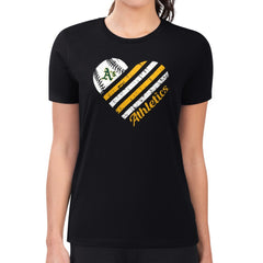 Athletics G-III 4Her by Carl Banks Women's Super-Slim Fit Lightweight Heart Graphic T-Shirt - MLB