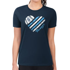 Tampa Bay Rays G-III 4Her by Carl Banks Women's Super-Slim Fit Lightweight Heart Graphic T-Shirt - MLB