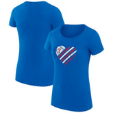 Texas Rangers G-III 4Her by Carl Banks Women's Super-Slim Fit Lightweight Heart Graphic T-Shirt - MLB