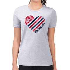 Washington Nationals G-III 4Her by Carl Banks Women's Super-Slim Fit Lightweight Heart Graphic T-Shirt - MLB