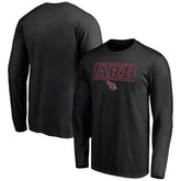 Arizona Cardinals Squad Throwbacks Long Sleeve T-Shirt Black | NFL