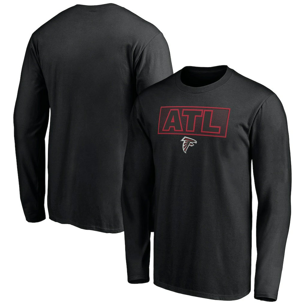 Atlanta Falcons Squad Throwbacks Long Sleeve T-Shirt Black | NFL