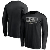 Baltimore Ravens Squad Throwbacks Long Sleeve T-Shirt Black | NFL
