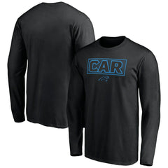 Carolina Panthers Squad Throwbacks Long Sleeve T-Shirt Black | NFL