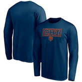 Chicago Bears Squad Throwbacks Long Sleeve T-Shirt Navy | NFL