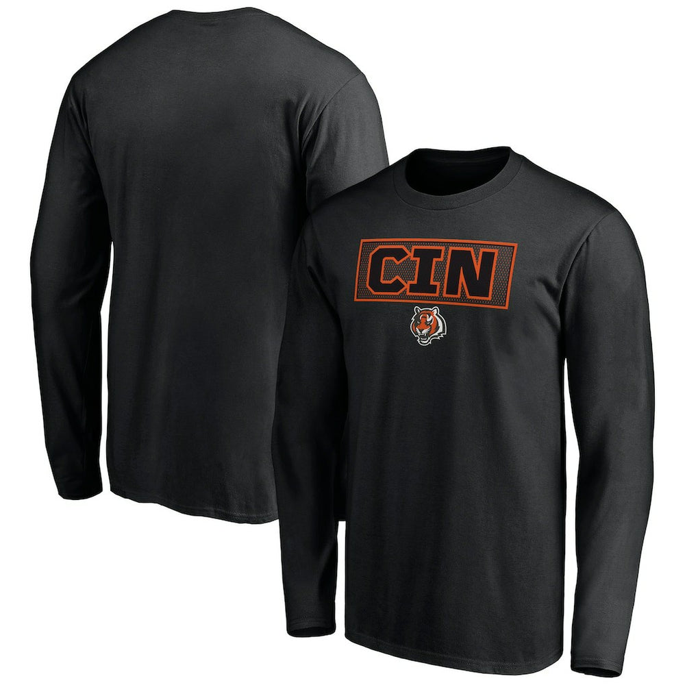 Cincinnati Bengals Squad Throwbacks Long Sleeve T-Shirt Black | NFL