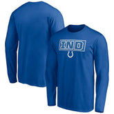 Indianapolis Colts Squad Throwbacks Long Sleeve T-Shirt Royal | NFL