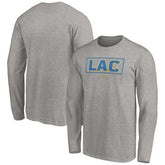Los Angeles Chargers Squad Throwbacks Long Sleeve T-Shirt Heather Gray | NFL
