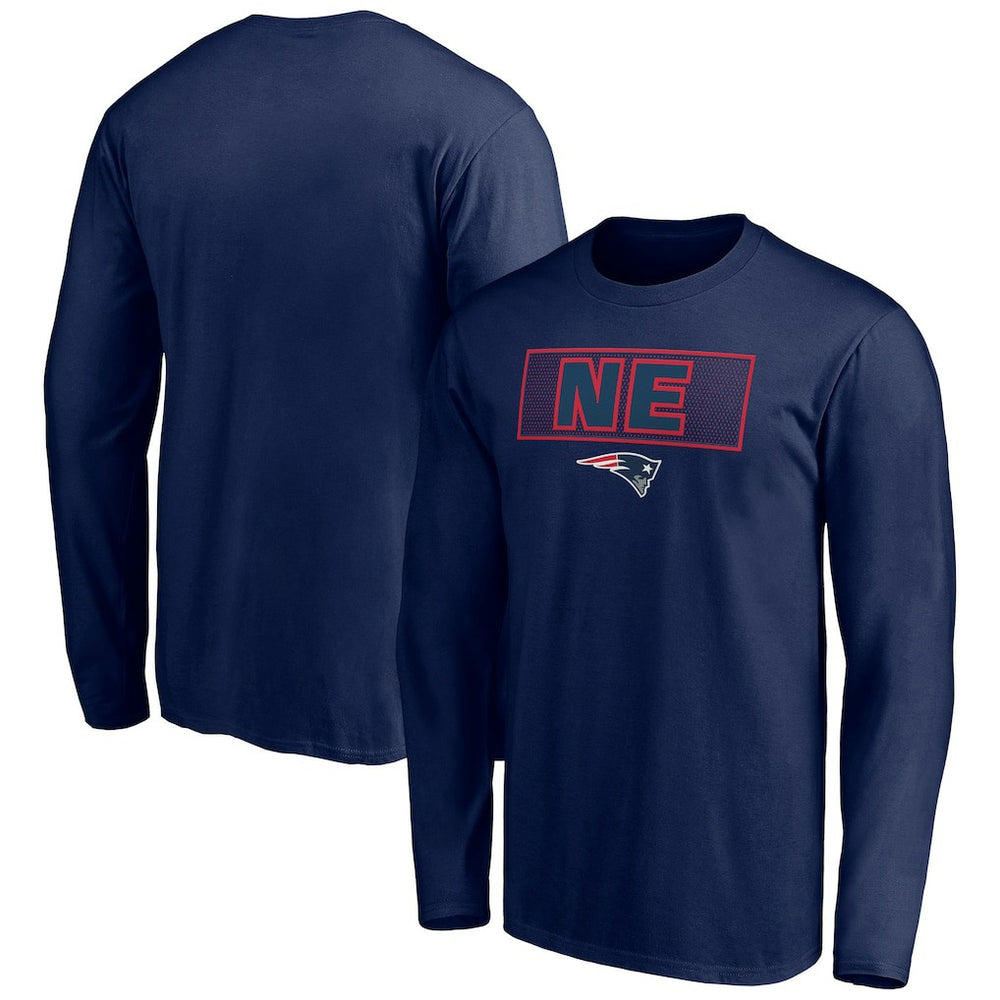 New England Patriots Squad Throwbacks Long Sleeve T-Shirt Navy | NFL
